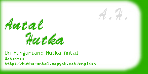 antal hutka business card